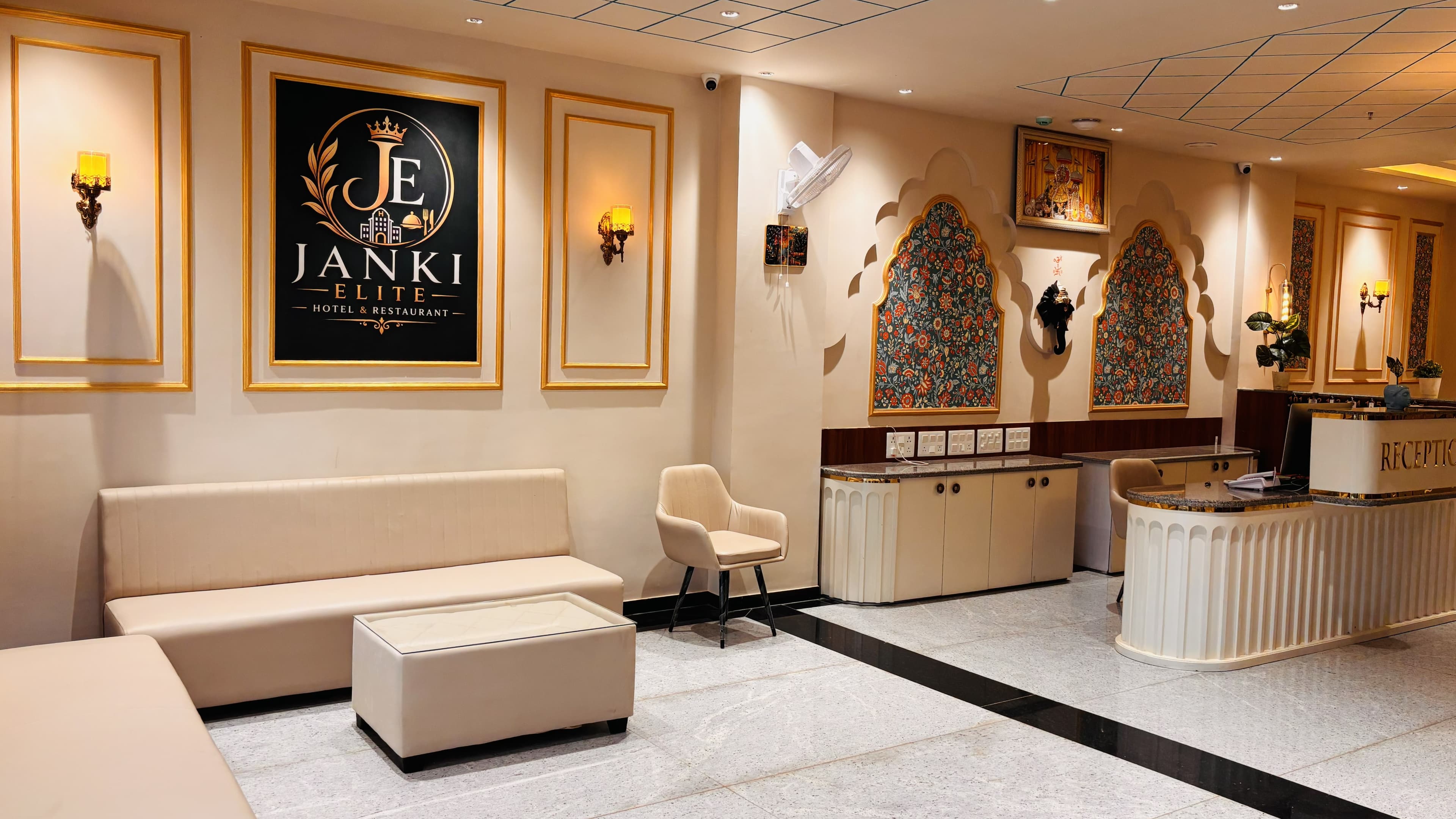 Elegant lobby at Janki Elite