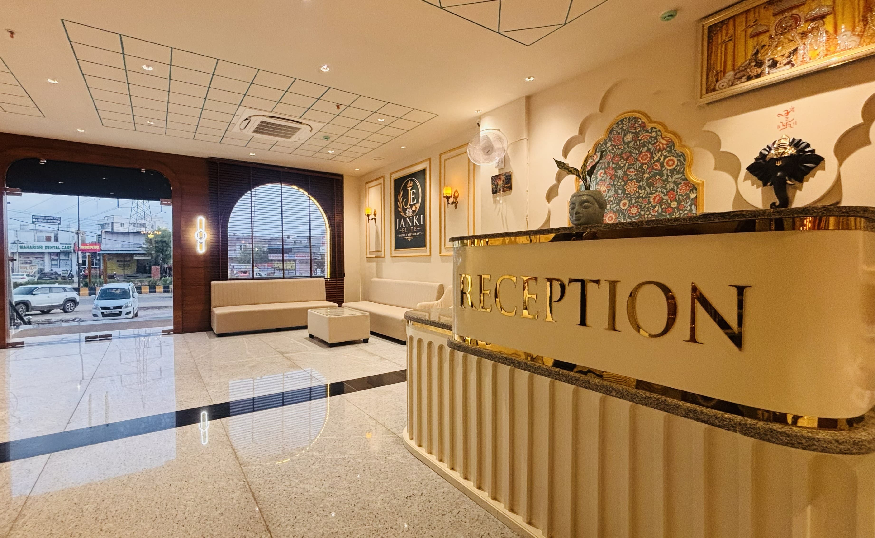 Reception area at Janki Elite